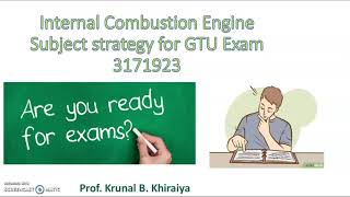 Internal Combustion Engine Subject strategy for GTU Exam | ICE | 3171923