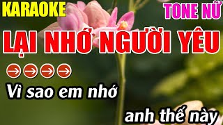 Lại Nhớ Người Yêu Karaoke Tone Nữ Karaoke Lâm Nhạc Sống - Beat Mới