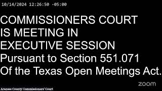 Regular Commissioners Court Meeting 10-14-2024