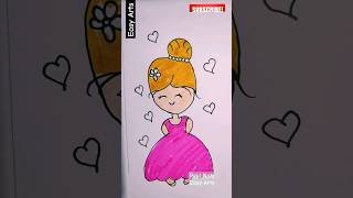 How to draw cute little girl #artforbeginners Tutorials for kids and beginners