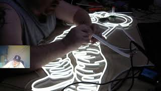 Neon sign Astronaut Hand made