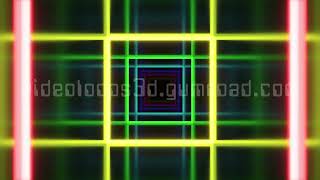 VJ LOOP 38 - Multicolor Neon Squares - Animated Background & Live Wallpaper - 4K