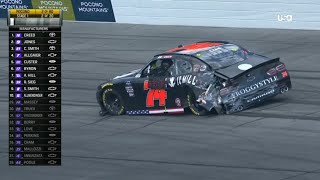 FIRST LAPS OF RACE DAWSON CRAM CRASH - 2024 POCONO MOUNTAINS 225 NASCAR XFINITY SERIES POCONO