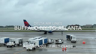 Buffalo NY to Atlanta Delta Air Lines First Class Airbus A320 DL1017