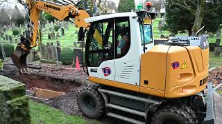 Liebherr A910 and A914 wheeled excavators on site