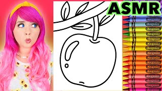 ASMR Coloring an Apple on a Tree | Calming ASMR Coloring for Relaxation & Stress-Relief