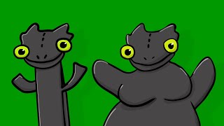 COMPARISON Toothless and Fat Toothless Dance Meme