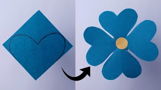 Easy Paper Flower Making Craft |How To Make Paper Flower | DIY Flower 🏵