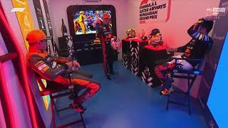 2023 Hungarian Grand Prix Cool Down Room - Verstappen, Norris, Perez