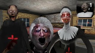 Granny V1.8 in The EVIL NUN Atmosphere & Chase Music - Full Gameplay (Sewer Escape)