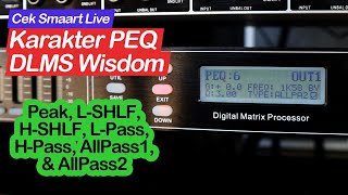 Karakter PEQ DLMS Wisdom dengan Analisis Smaart Live