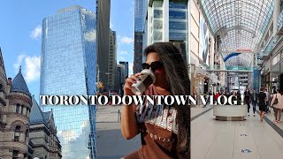 Hunt For My BIRTHDAY DRESS🛍️|SOLO visit To DOWNTOWN #TORONTO| Exploring EATON CENTRE| BIRTHDAY MONTH