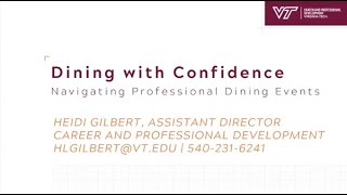 Dining with Confidence