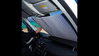 Aluminum Film Retractable Sunshade Front Sunscreen Vehicle