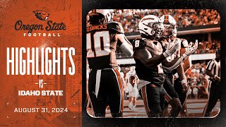 Oregon State Football Game Highlights: 8/31/24 vs. Idaho State