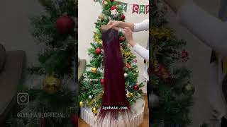 Best Vietnamese human hair wig - Ombre Burgundy Color