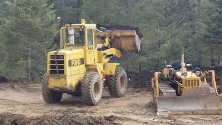 Austin's Ford A64 Ford Front End Loader putting in work!  Moving Dirt!