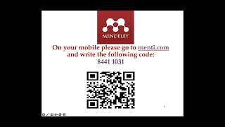 Webinar: Electronic Reference Management using Mendeley