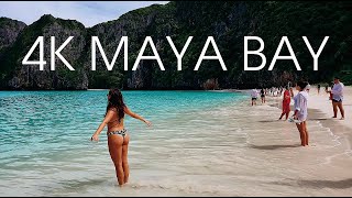 [4K] Walking to the Maya Bay beach! | Location of The Beach movie | Beautiful Thailand! | 4K video