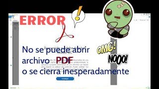 Solución error no se puede abrir archivo  PDF