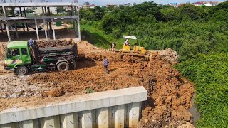 Ep01.Start New, Old Project Build Road To Connect To The Other Road Working Bulldozer D31P Push Soil