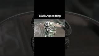 black Aqeeq Ring