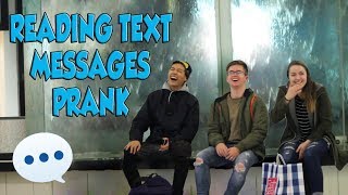 READING TEXT MESSAGES PRANK!