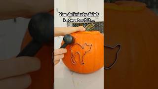 A pumpkin carving hack 🎃 #halloween #hack #halloweendecor #shortsviral