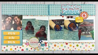 Mother's Day Swimming - Echo Park - Fun in the Sun - Double Page Layout