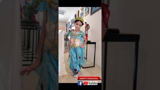 Jaedin as Princess Jasmine #jaedinsadventures #model #fashionista #halloween #custome #homeschooling