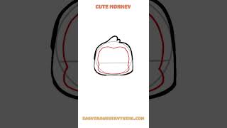 Easy and cute monkey drawing #easytodraw #drawingtutorials #howtodraweverything