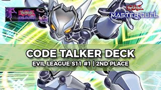 Code Talker 2nd Place Evil League S11-1 - Yu-Gi-Oh! Master Duel