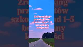 Zrób ranking przedmiotów szkolnych od 1-5 bez zmiany kolejności🏫🎒🧑🏻‍🏫 #shorts #short #szkoła #dc