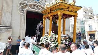 3 agosto 2019 - SNP Adrano - rientro nella Chiesa del Santo.