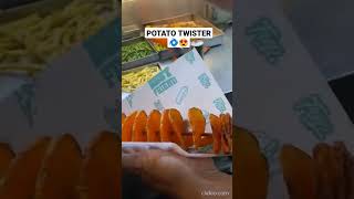 Making of Spicy 🔥 Potato Twister / Tornado | Evening Snacks #shorts #potatotwister #streetfood