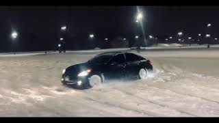 My G37X Drifting In Snow (Berk HFC & Muffler Delete)