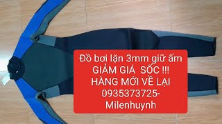 Giảm giá sốc !! bộ bơi lặn giữ ấm dày 3mm 650k 0935373725