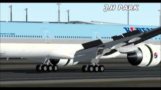 [FS2004] B777 Lading at Narita Int'l airport