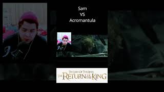 Sam VS Acromantula. The Lord Of The Rings: The Return Of The King. Reaction #shorts