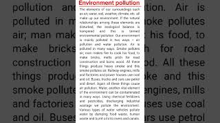 Environment pollution paragraph. #paragraph