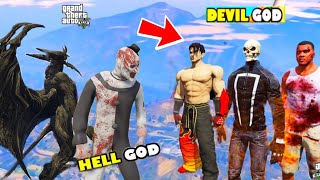 Franklin Found Ghost Rider And Devil God To Hell God In GTA 5 | SHINCHAN AND CHOP