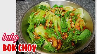 Steamed baby bokchoy with garlic oyster sauce