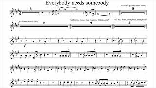 Alto Saxophone Play-along - Everybody Needs Somebody - Blues Brothers - with sheet music