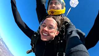 Marina First Skydive! Tandem Jump from 10000 feet at iJump Gran Canaria