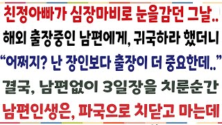 (반전신청사연)친정아빠가 심장마비로 눈을 감던 그날 해외 출장중인 남편에게 귀국하라 했더니 "어쩌지? 난 장인보다 출장이 더 중요한데.."남편없이[신청사연][사이다썰][사연라디오]