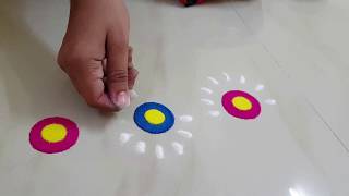 Rangoli Border design // quick & easy