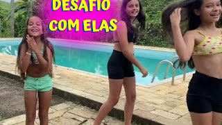 DESAFIO NA ÁREA  DA PISCINA COM ELAS