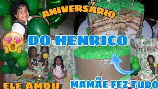 FIZ UM BOLO LINDO PARA ELE🎂ANIVERSÁRIO de 3 ANINHOS DO HENRICO 🥰TUDO muito SIMPLES