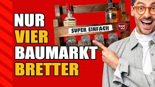 Cooles Whisky Regal aus Holz mit Gläserfach selberbauen ♦ Industriestil ♦ Kanal Total