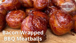 Bacon-Wrapped BBQ Meatballs